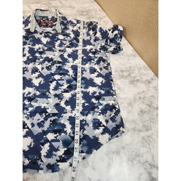Robert Graham Men's Blue Gray‎ Camouflage Classic Fit Button Down Shirt Size XL - Picture 7 of 7